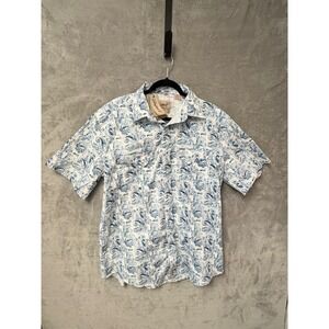 Rafter C Cowboy XL Blue Paisley Snap ProFlex  Short Sleeve Shirt Casual